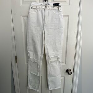 Abercrombie & Fitch White High-Rise Jeans
